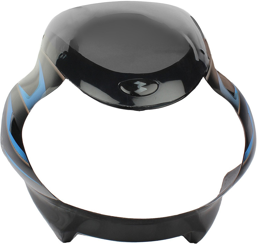 plutoauto Headlight Visor with Glass for Bajaj Discover 125 135 CC Black and Blue Bike Headlight Visor Price in India Buy plutoauto Headlight Visor with Glass for Bajaj Discover 125 135 CC Black