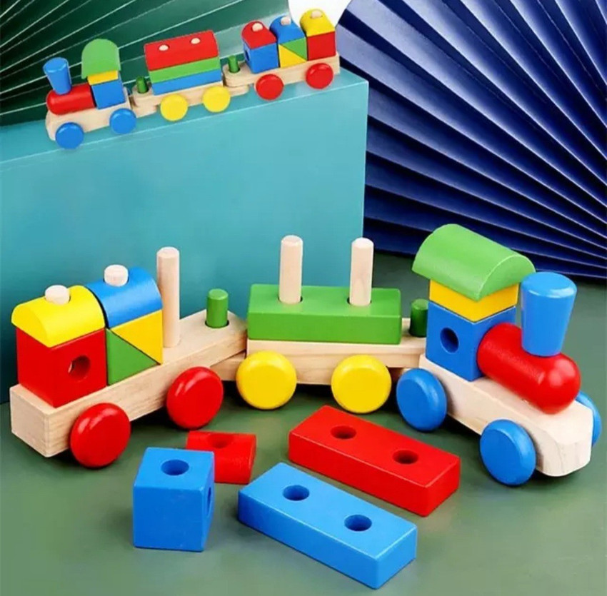 Melissa and doug block train shop