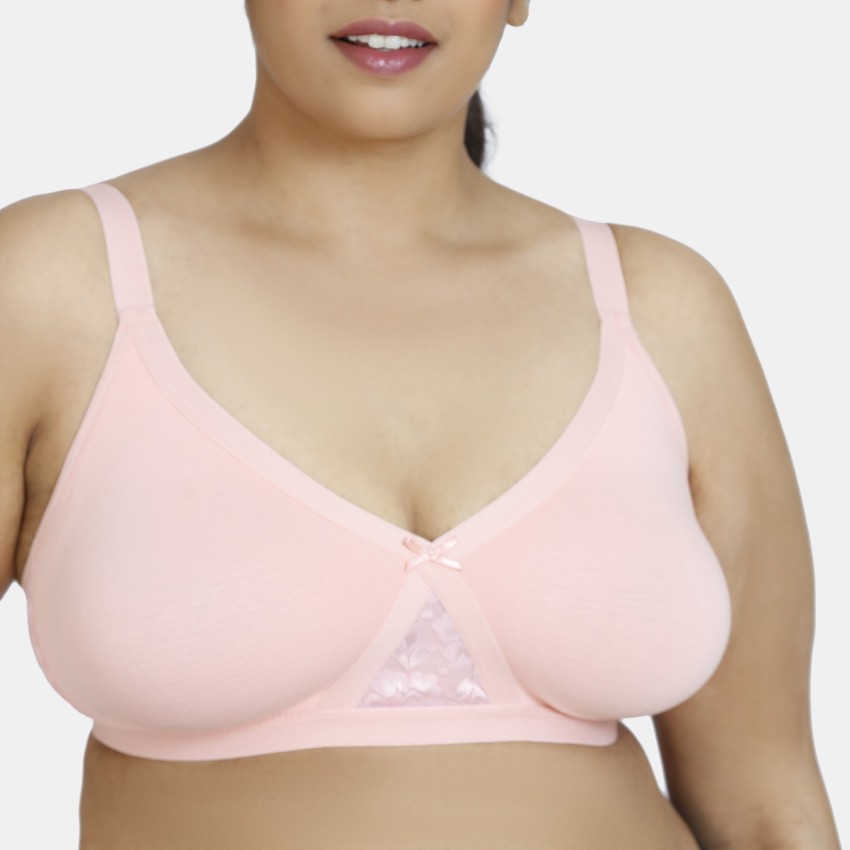 Buy Zivame Women's Polyester Cotton Non Padded Wired Casual Full Coverage  Bra (ZI10ITCOREPURPE032DD_Pink_32DD) at