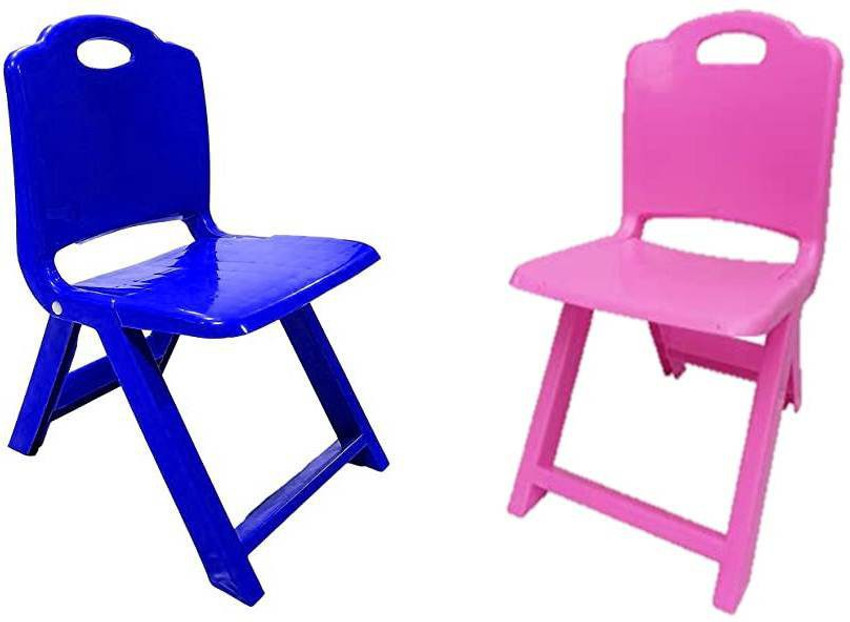 Supertech Baby Folding Plastic Chair for Kids Age 2 6 Years Blue