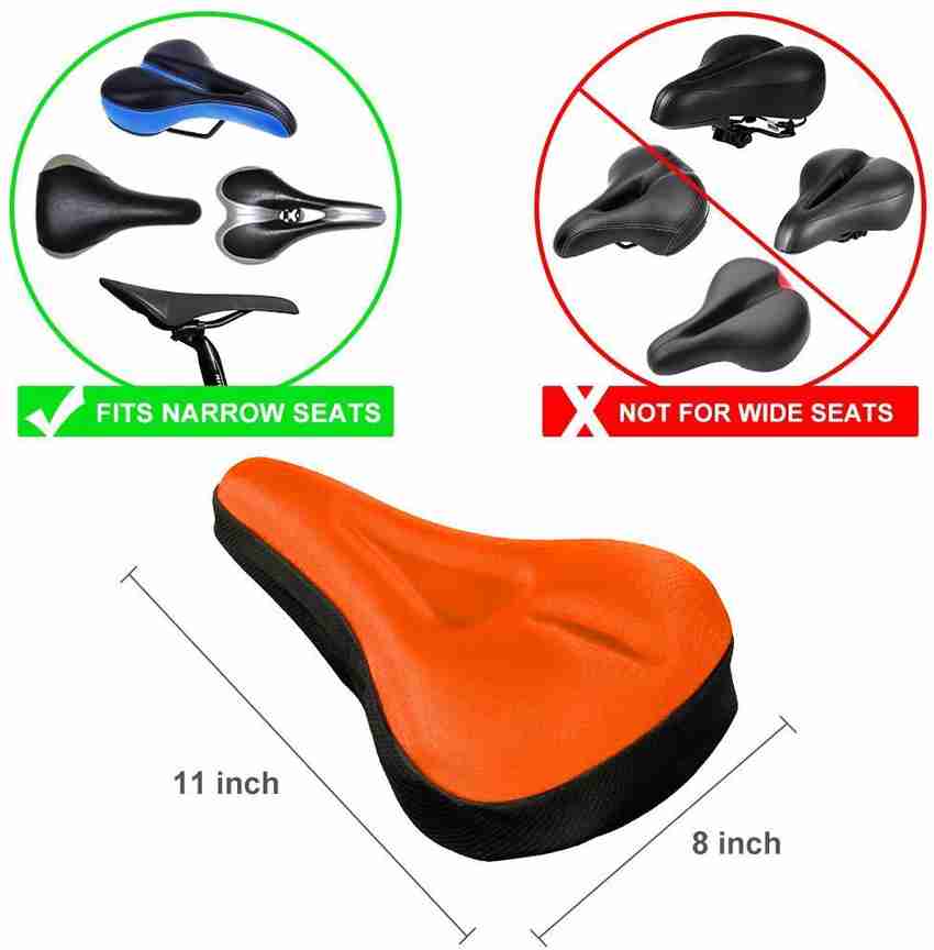 AlexVyan Orange Soft Bicycle Gel Saddle Cover 11 7.5 Inch