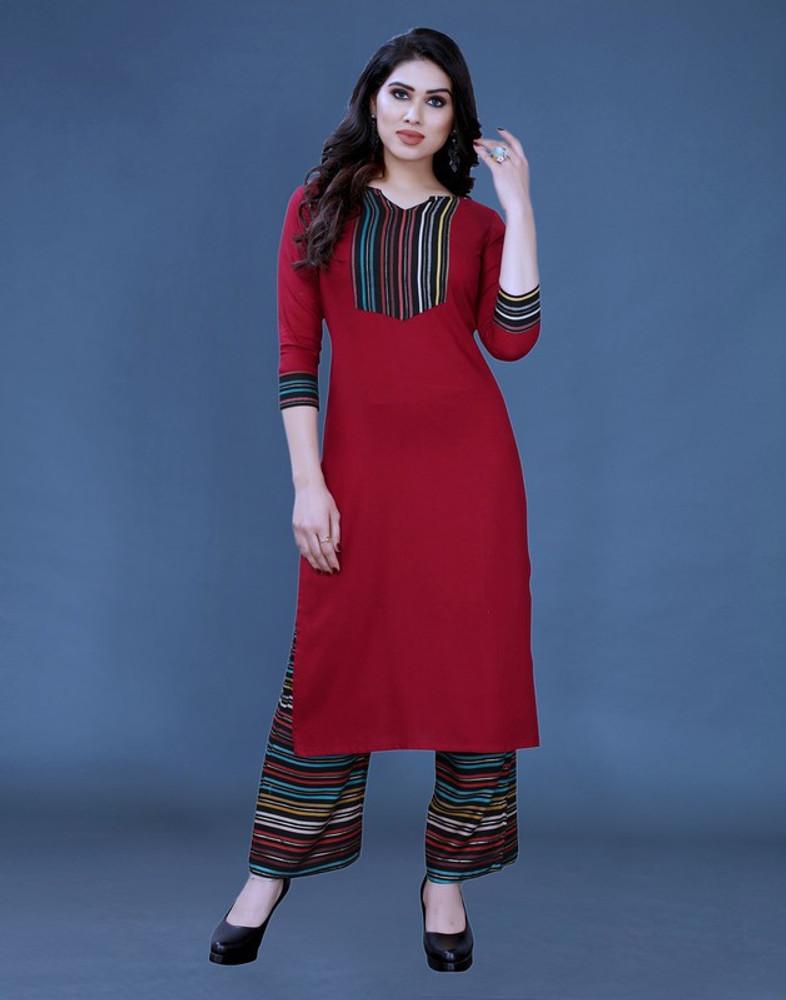 SUBHAKA Women Kurta Palazzo Set Buy SUBHAKA Women Kurta Palazzo