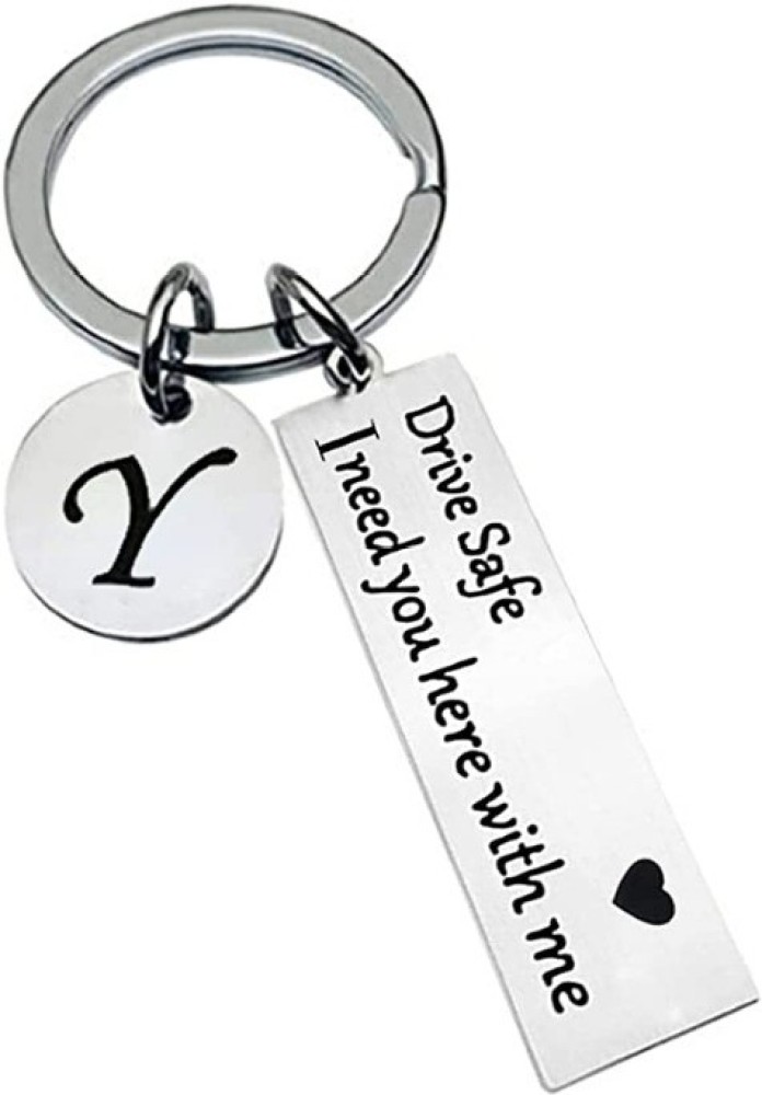 Cute keychain key chains women A-Z initial for India