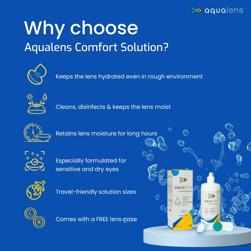 Aqualens Comfort Contact Lens Solution Price in India - Buy Aqualens  Comfort Contact Lens Solution online at