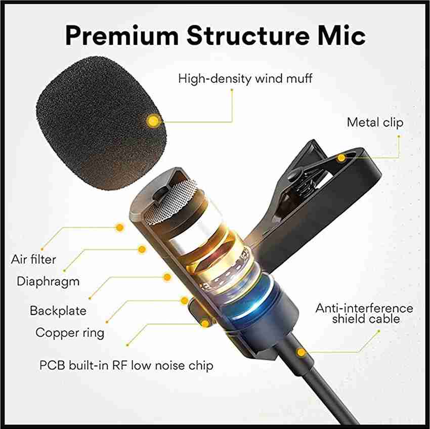 Mic clip on anti noise sales