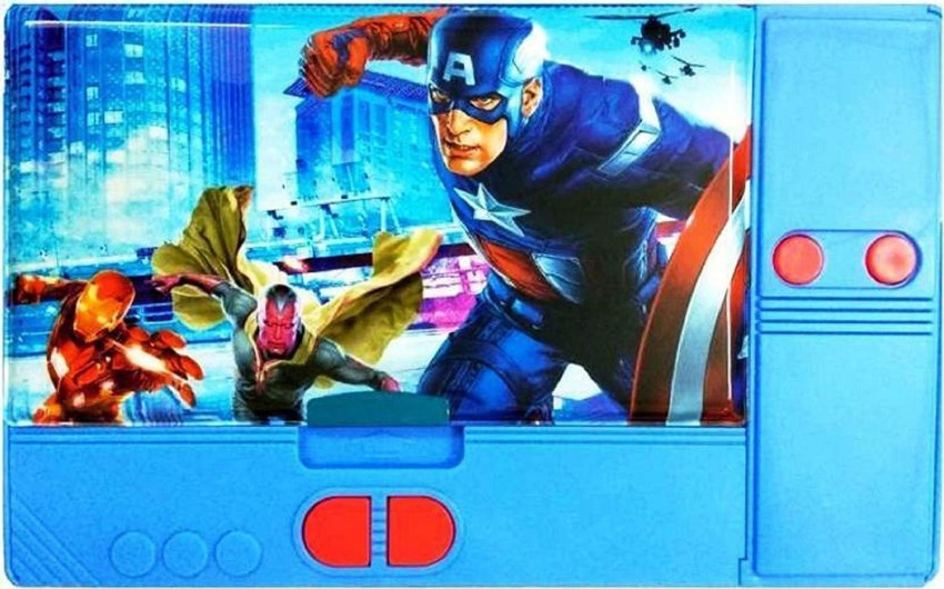 KIKU Gadget For Boys Password Protected Avenger Style Geometry Box Blue,  Kid : : Office Products