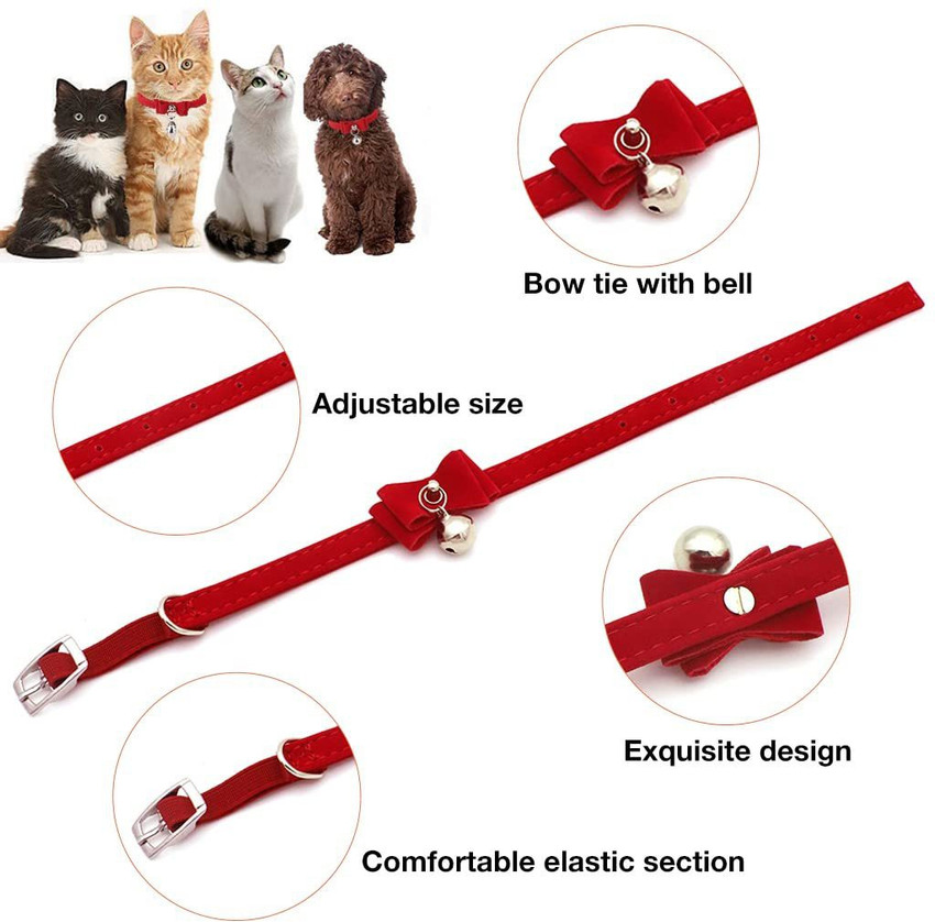 HASTHIP Adjustable Bell Buckle Velvet Neck Strap 33.5 cm Cat