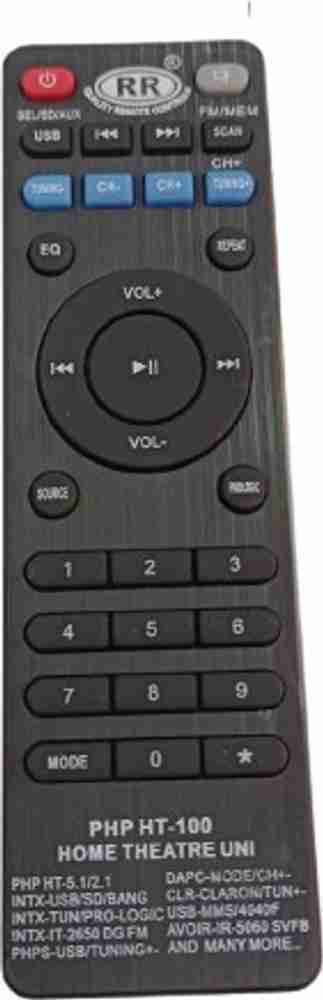 Universal remote for online home theater system