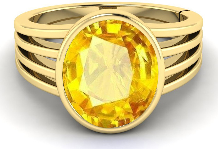 APSSTONE 9.00 Ratti Natural Yellow Sapphire Stone Original Pukhraj