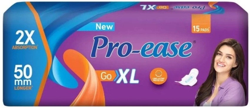 Pro-ease Go Long 17+17 pads wings (25 mm) longer Sanitary Pad, Buy Women  Hygiene products online in India