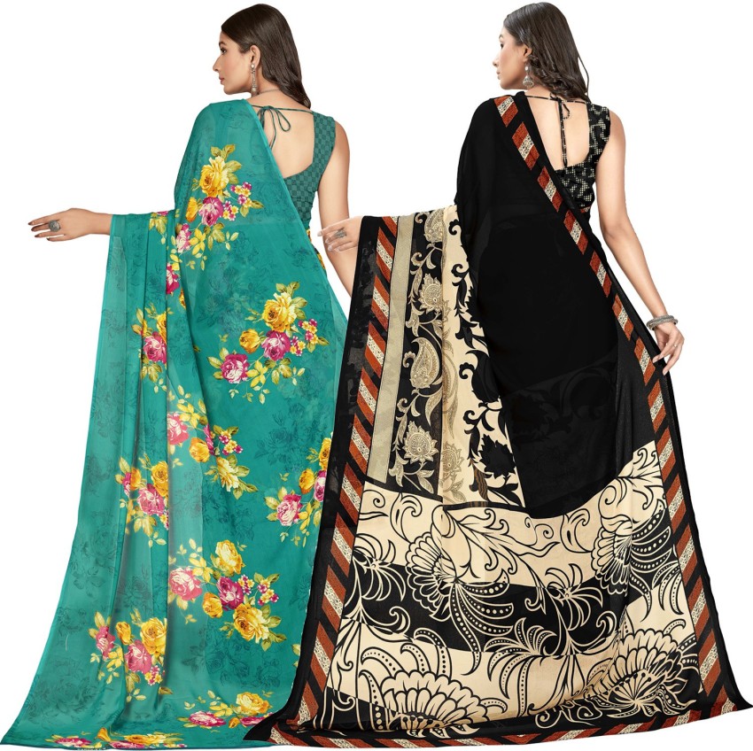 Party Wear Printed Brasso Sarees