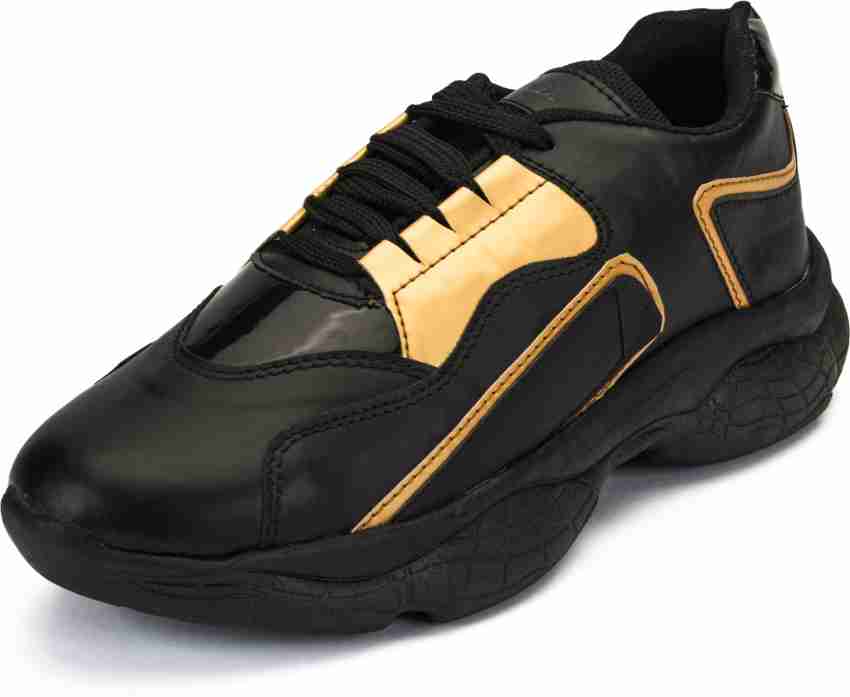 Boys black and gold on sale shoes