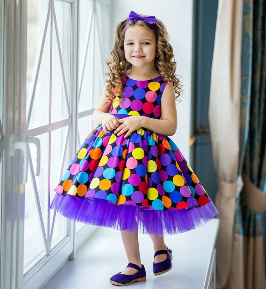HARMI ENTERPRISE Baby Girls Midi Knee Length Party Dress Price in