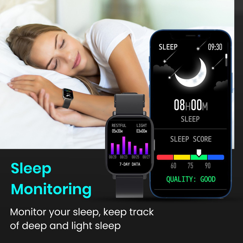 Portronics Kronos Y1 1.75 Inch Dynamic Display with Bluetooth