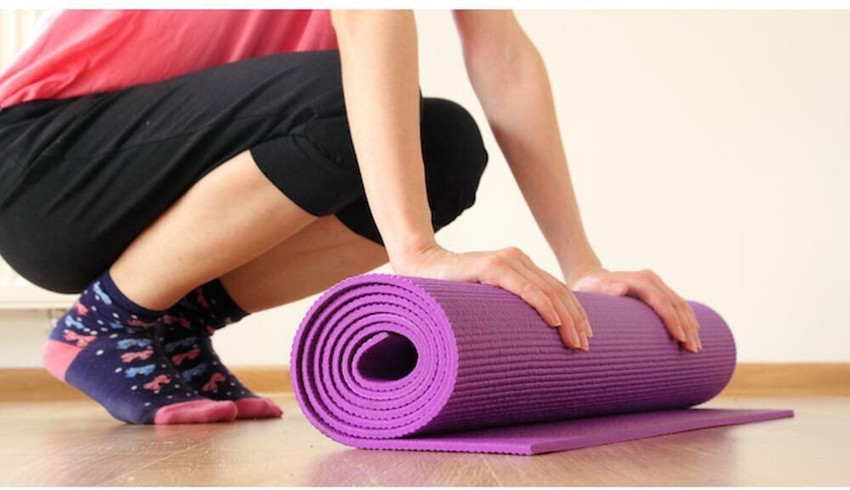 Upasana Fab Yoga excercise gym workout Purple Color mat 4 mm Exercise & Gym Mat - Buy Upasana Fab Yoga excercise gym workout Purple Color mat 4 mm Exercise & Gym Mat