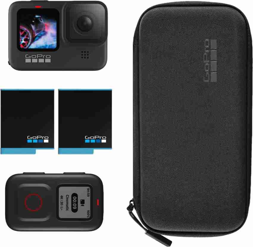  GoPro HERO9 (Hero 9) Black with Deluxe Accessory Bundle -  Includes: SanDisk Ultra 64GB MicroSDHC Memory Card, Premium Hard Case for  GoPro, Underwater Housing, Helmet Arm Extension Kit & Much