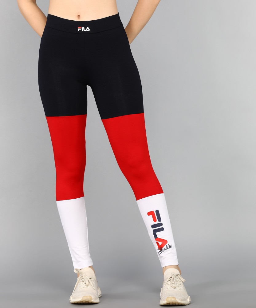 FILA Color Women Blue Tights Buy FILA Color Block Women Blue Tights Online at Prices in India |