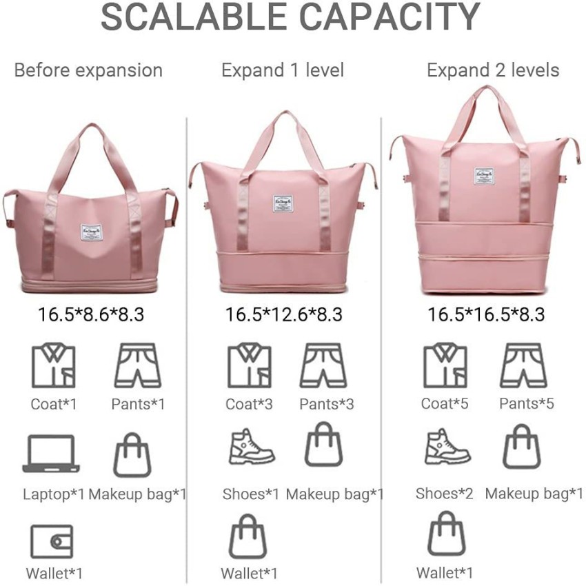 Buy Large Capacity Folding Travel Bag with Luggage Sleeve