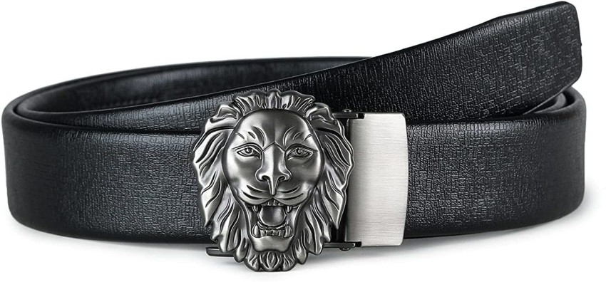 Ammvi Creations Men Black Artificial Leather Belt Lion - Price in 