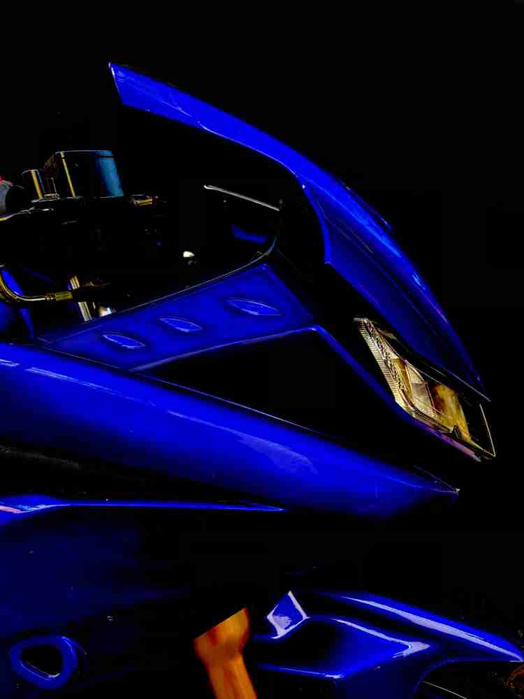 Saiga Parts Triple canard for Yamaha R15 V3 Blue Bike Fairing Kit
