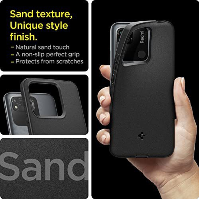 Spigen Essential Sand Blast Back Cover for Mi Redmi 9 Redmi 10A Redmi 9 Activ Redmi 9 and Poco C31