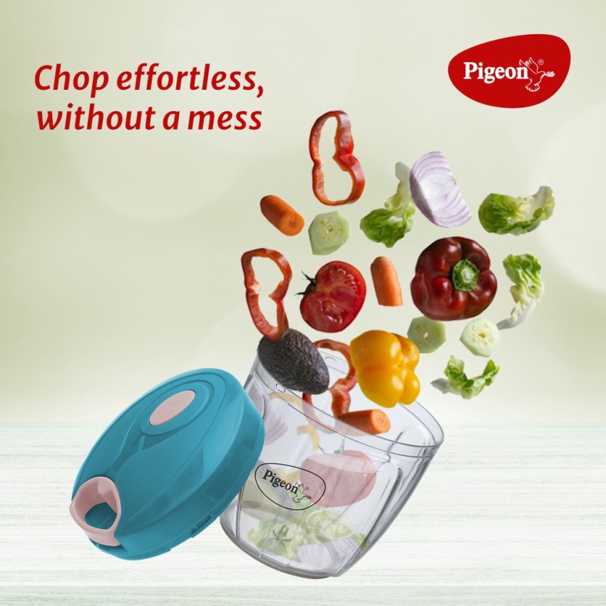 Buy Pigeon by Stovekraft Handy Chopper - Stainless Steel Blades, Plastic  Body, Green, XL, BPA Free, Versatile Usage Online at Best Price of Rs 349 -  bigbasket