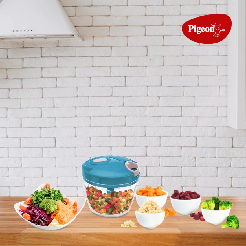 Buy Pigeon by Stovekraft Handy Chopper - Stainless Steel Blades, Plastic  Body, Green, XL, BPA Free, Versatile Usage Online at Best Price of Rs 349 -  bigbasket