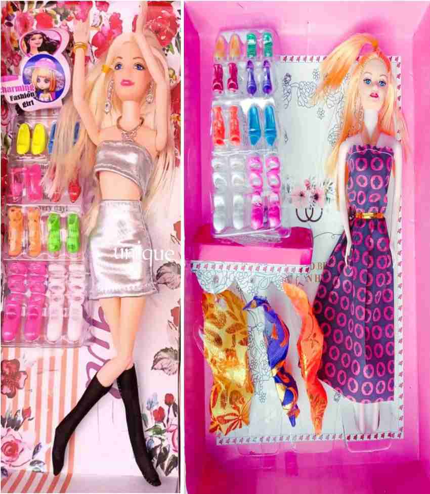 UNIQUE GIFT SHOP 8 pair shoes cute with 011 hair Doll Baby Girl