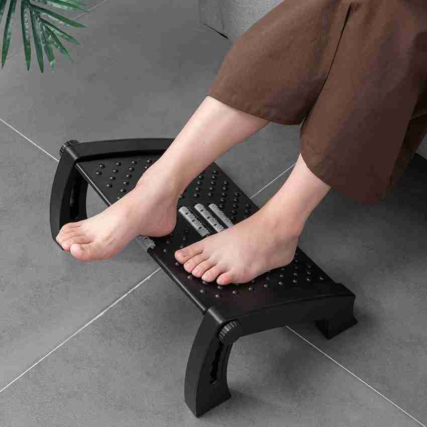 Massage Foot Rest For Under Desk - Adjustable Foot Stool For Home