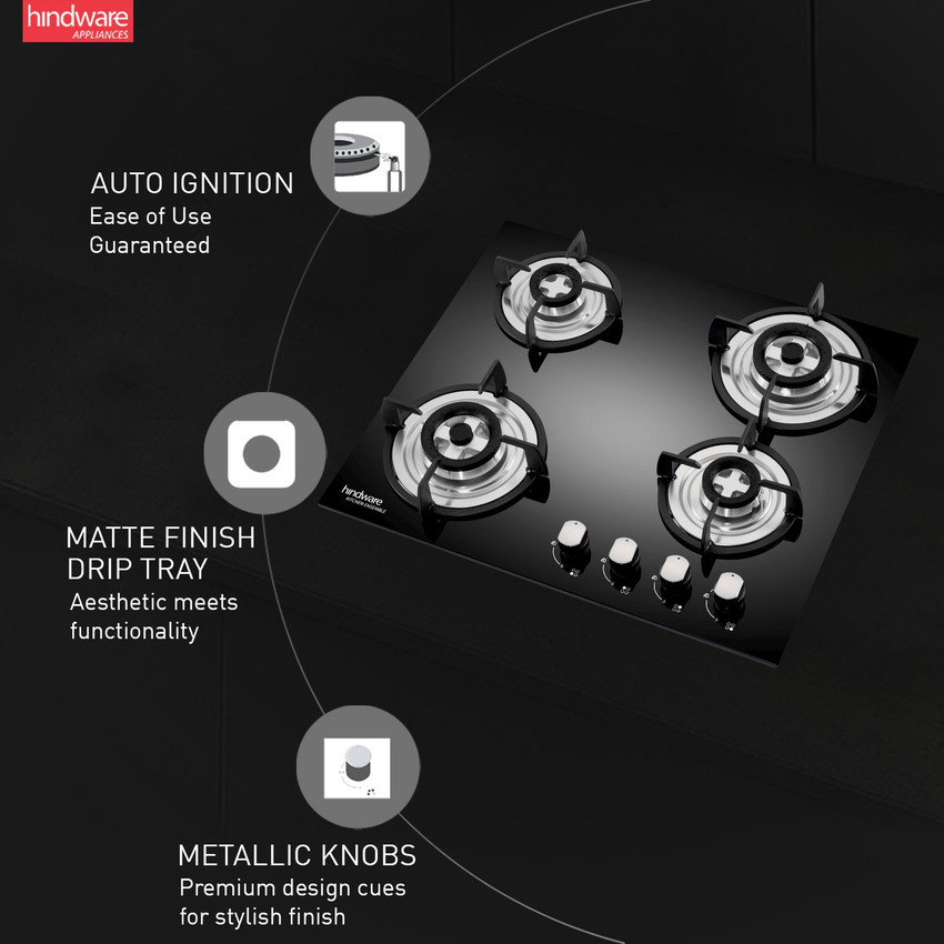 Hindware auto ignition 4 hotsell burner gas stove