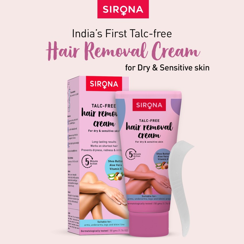 SIRONA Talc Free Bikini Line Hair Removal Cream for Dry