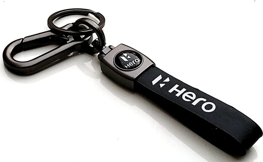 Gohaps HERO Premium Leather Key Ring For Cars And Bikes All Brands