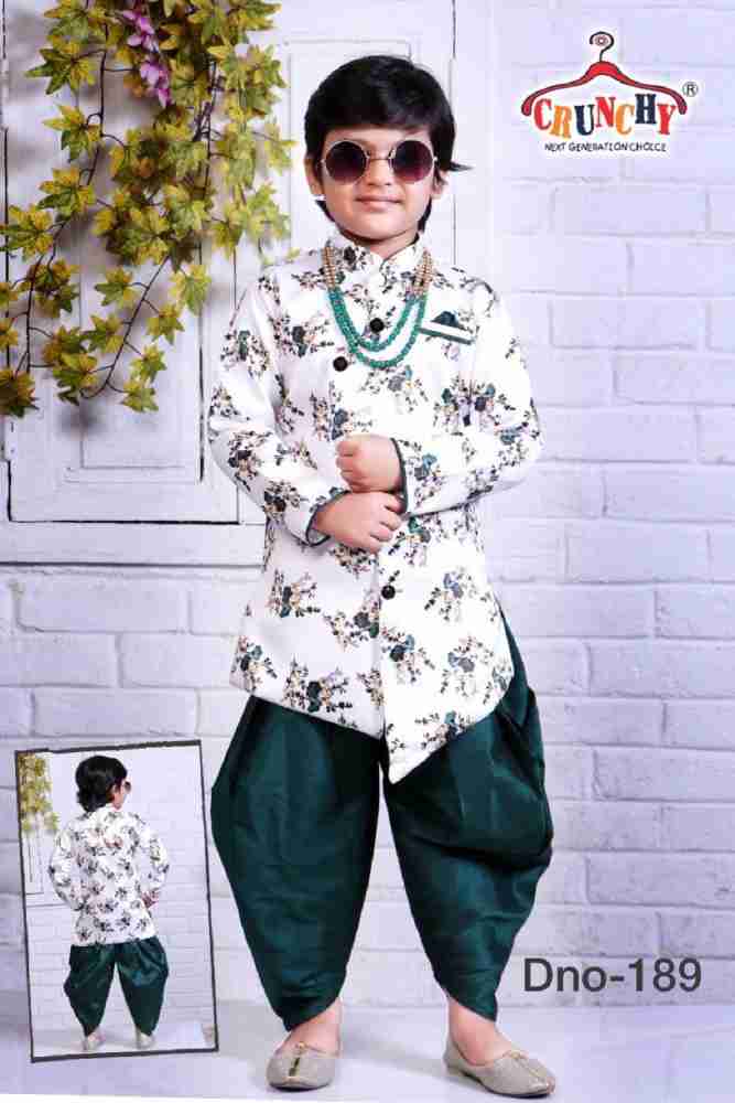 CRUNCHY Boys Casual Dhoti Kurta Set