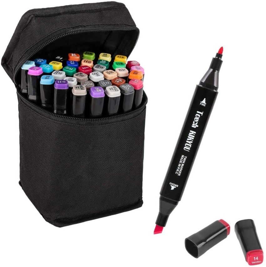 Multicolor Dual Tip Brush Pen Set - 36pcs, For Writing