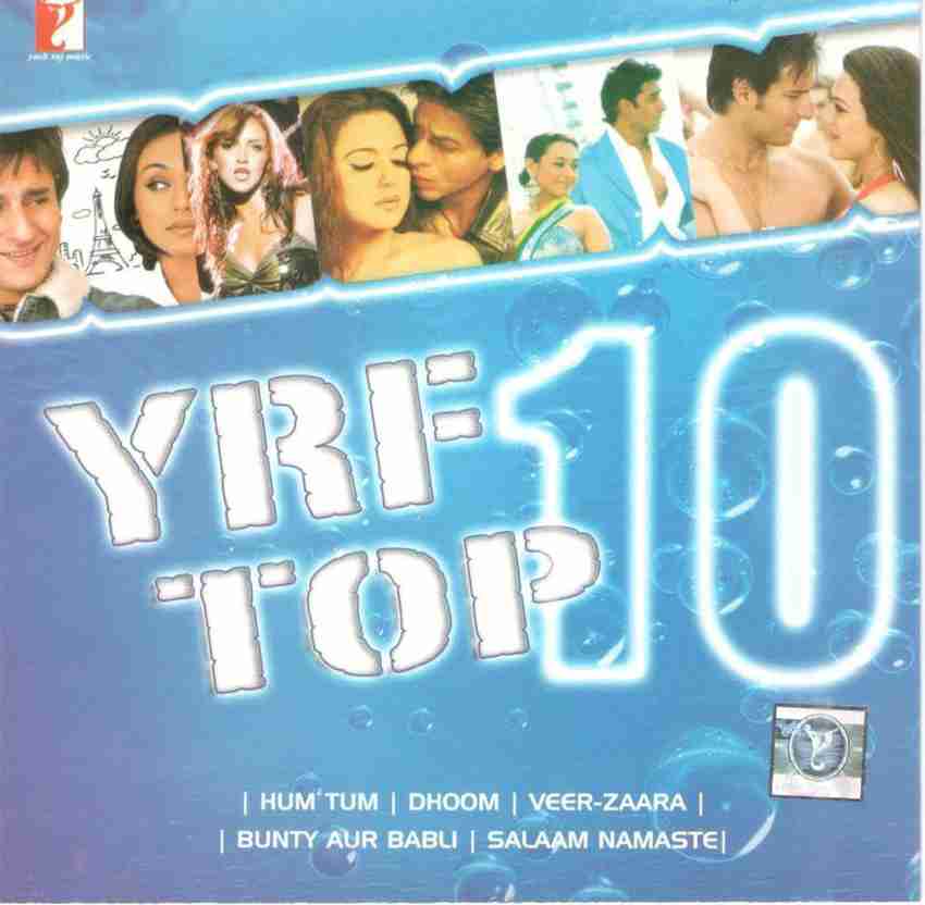 Y R F Top 10 Hum Tum Dhoom Veer Zaara Bunty Aur Babli Audio CD