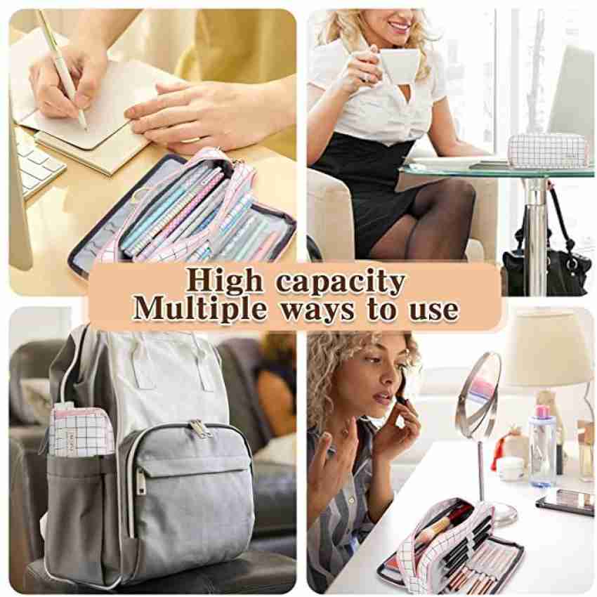 TREXEE Pencil Pouch Aesthetic Pencil Case Large Capacity Pencil Pouch for  Boys Girls College High School Supplies Cute Pen Pouch Korean Bag  Stationery Bag Art Canvas Pencil Box - Pouch 