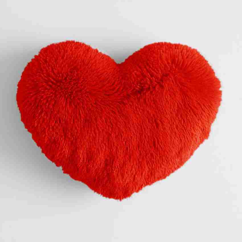 Heart shaped fur clearance pillow