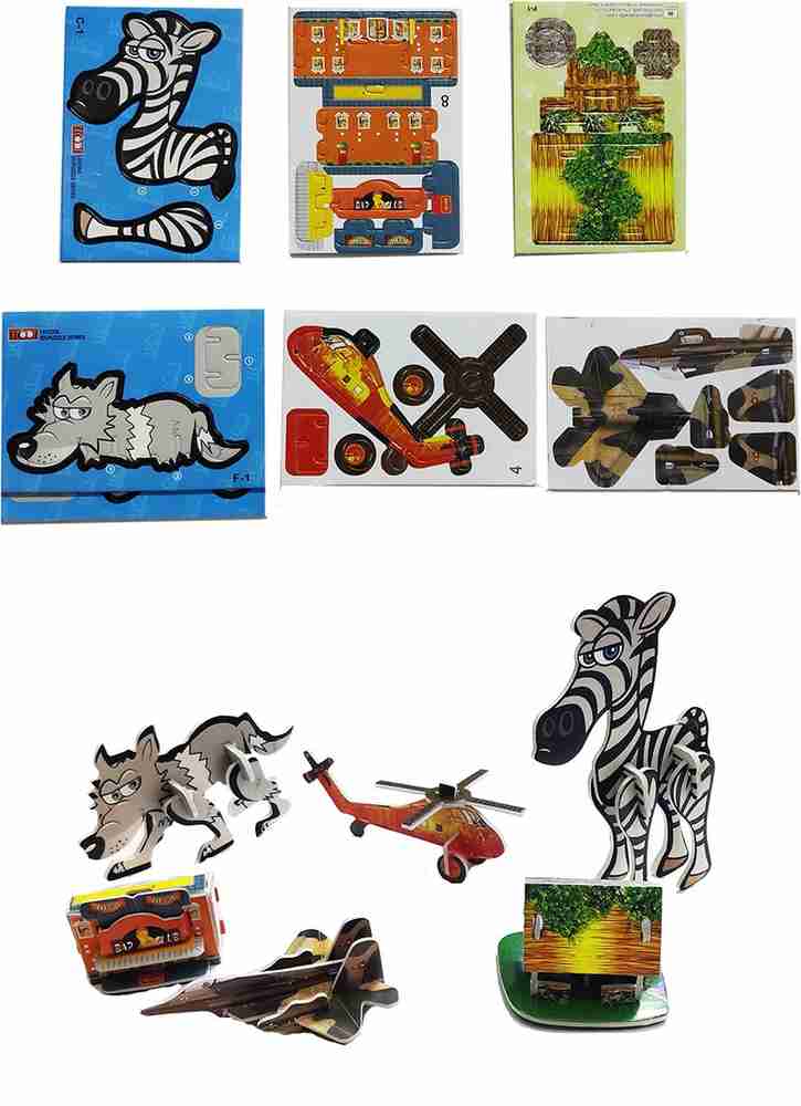 Dhinchak Mini Pocket 3D Puzzle Cards for all age 6 pcs Set