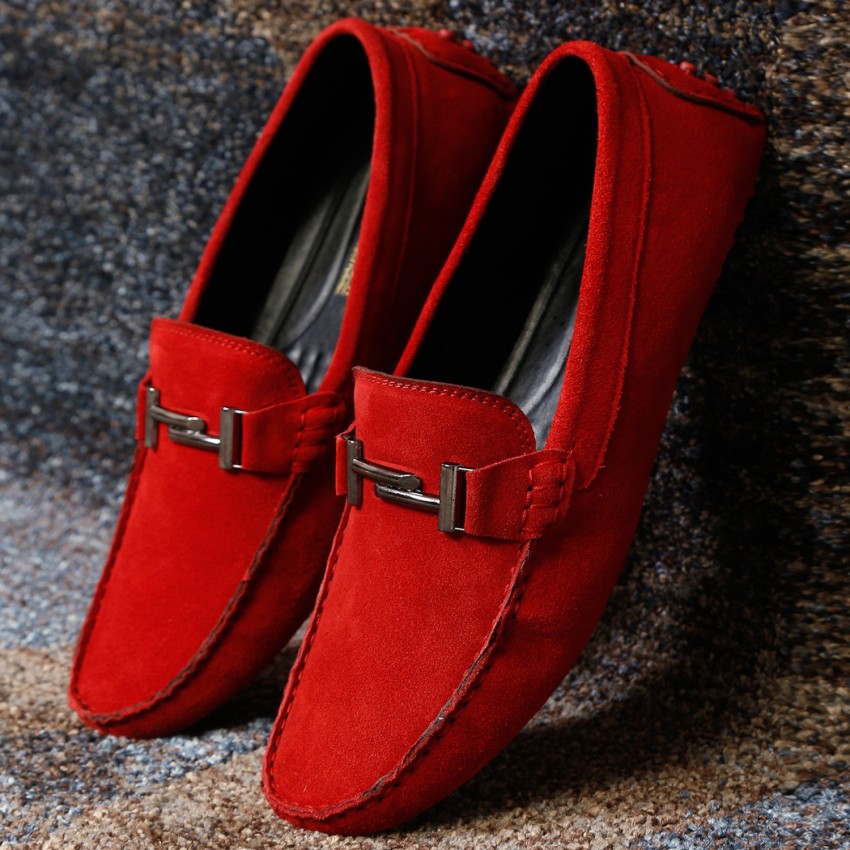 LOUIS STITCH Ruby Red Italian Suede Leather Casuals Loafer Shoe for Men 8 UK  Loafers For Men - Buy LOUIS STITCH Ruby Red Italian Suede Leather Casuals  Loafer Shoe for Men 8