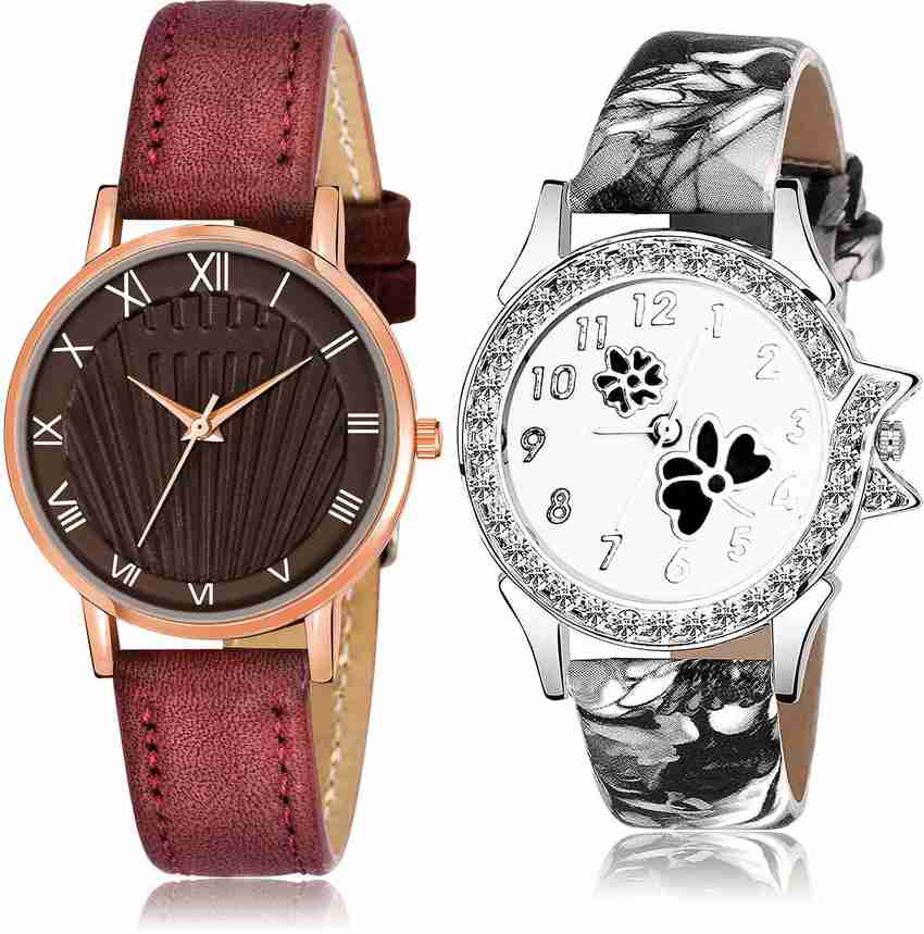 Trendy ladies leather top watch flipkart