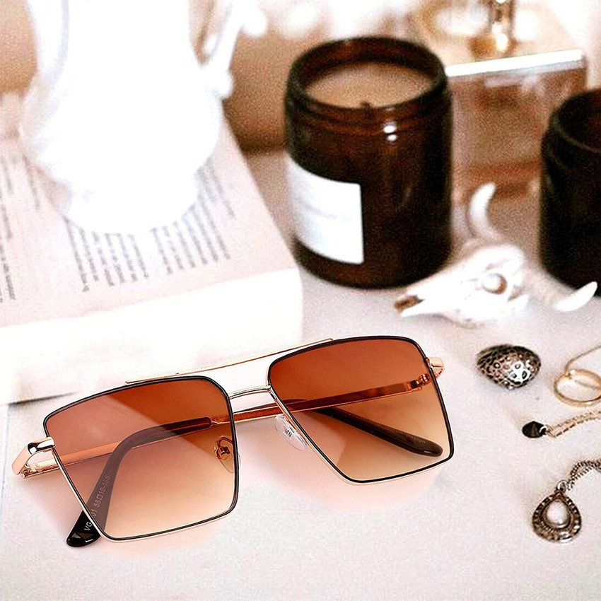Buy sun frames Retro Square Sunglasses Black Brown For Men