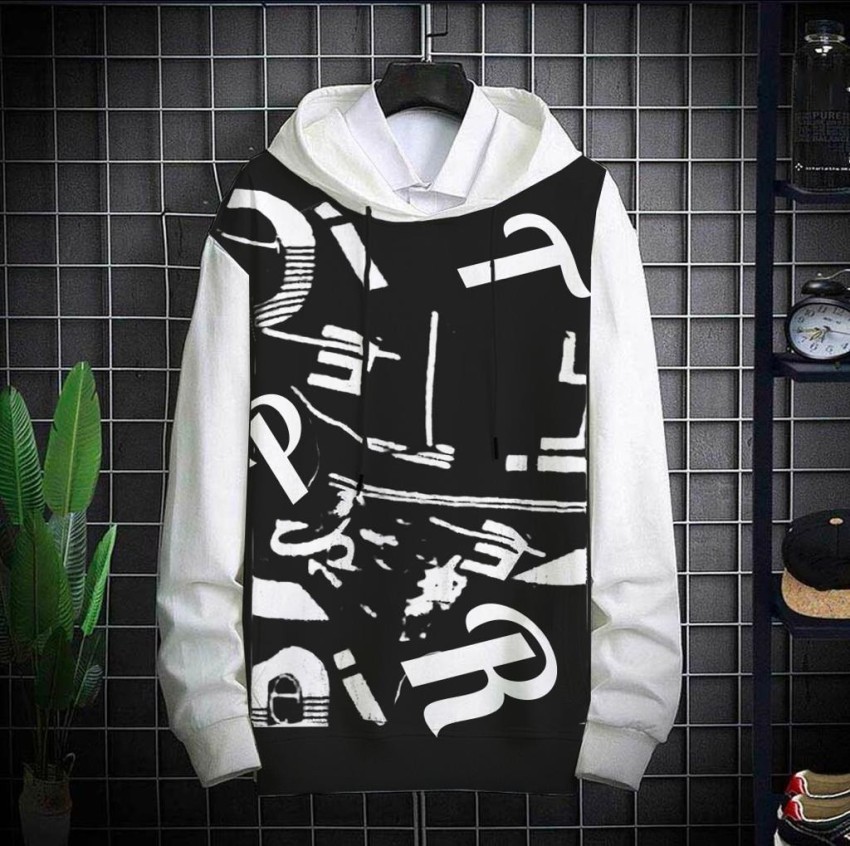 TRIPR Printed Men Hooded Neck White, Black T-Shirt - Buy TRIPR Printed Men  Hooded Neck White, Black T-Shirt Online at Best Prices in India