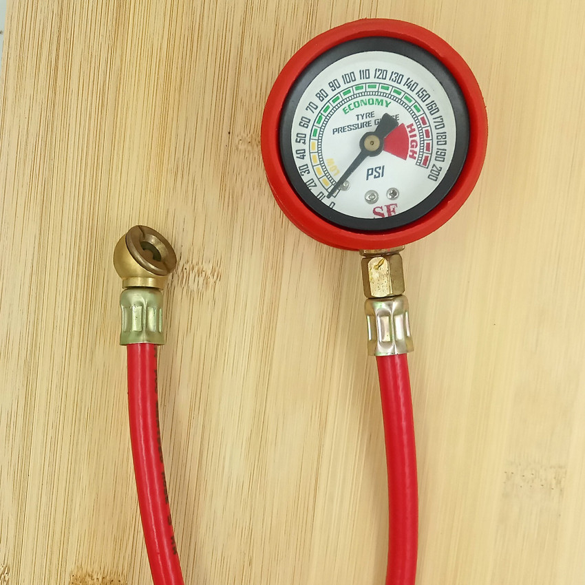 Bike tyre shop pressure gauge