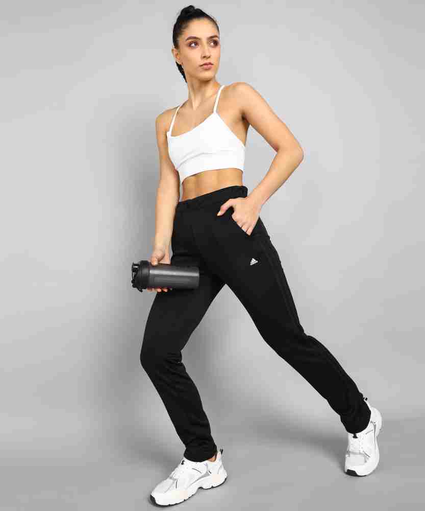ADIDAS Solid Women Black Track Pants - Buy ADIDAS Solid Women Black Track  Pants Online at Best Prices in India
