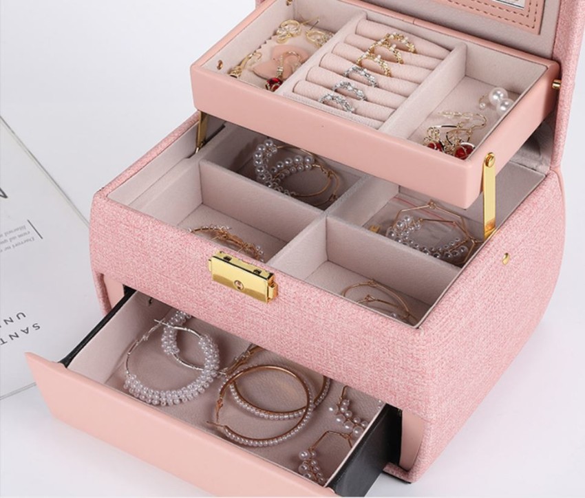 CPEX Multifunctional Jewelry Display Box European Style PU Leather Jewelry  Storage Box Portable MultiFunction Packaging Box Large Vanity Box Price in  India  Buy CPEX Multifunctional Jewelry Display Box European Style PU