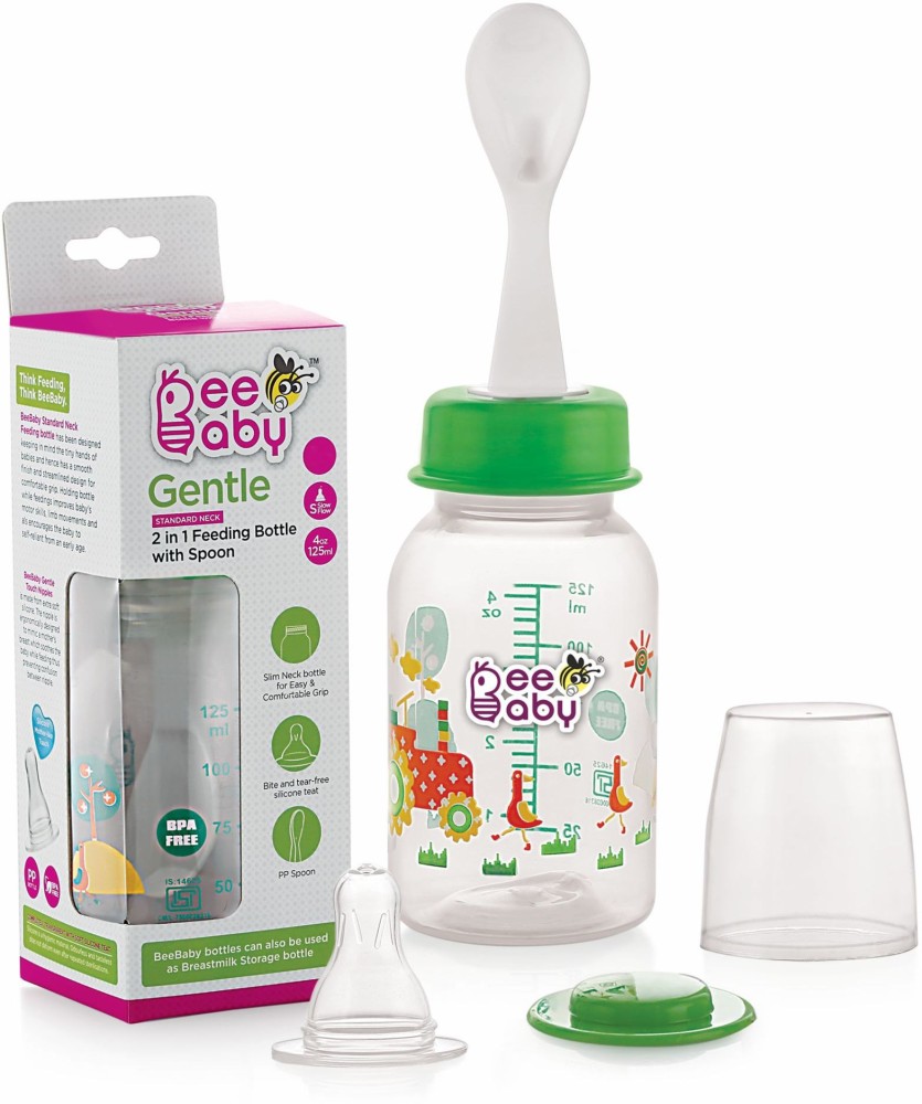 Baby Feeding Bottle (Regular Neck & Liquid Silicone Teat )-125ml X Pack Of  1