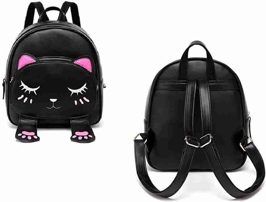 SAFESEED Kitten Kitty Cat Mini Shoulder Bag for Kids Girls School College Students BB152 7 L Backpack Black Price in India Flipkart