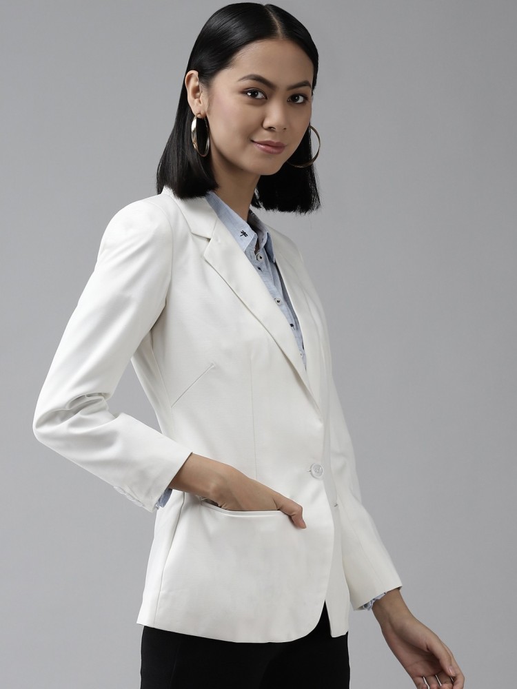 Women's casual hot sale blazers white