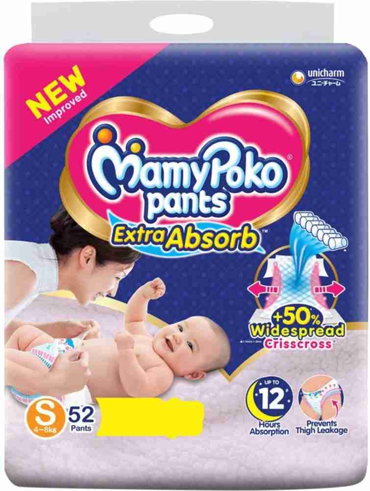 MamyPoko Pants Extra Absorb Small Size S 52 Pieces Baby