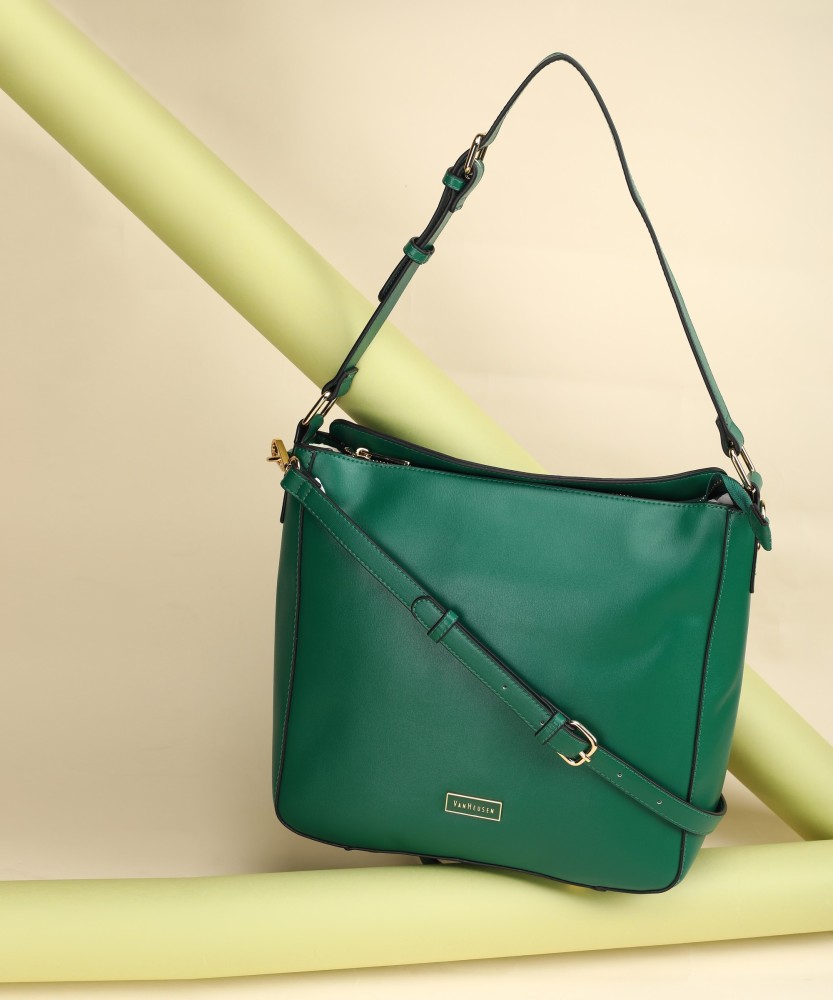 VAN HEUSEN Green Hand-held Bag Handbags Green - Price in India